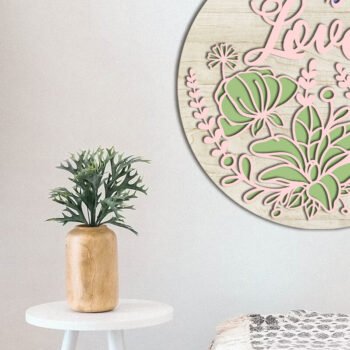 Intra απο ξύλο plywood 3mm-4mm πάχος – Διακοσμητικό Πάνελ τοίχου, Διακοσμητικά λουλουδιών Δίασταση  40x30 cm INTRAFABR-87124527 - Image 1