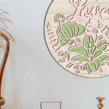 Intra απο ξύλο plywood 3mm-4mm πάχος – Διακοσμητικό Πάνελ τοίχου, Διακοσμητικά λουλουδιών Δίασταση  40x30 cm INTRAFABR-87124527 - Image 2