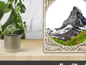 Intra απο ξύλο plywood 3mm-4mm πάχος – Πλαίσιο τοίχου Δίασταση  40x30 cm INTRAFABR-27382671 - Image 1