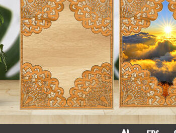 Intra απο ξύλο plywood 3mm-4mm πάχος – Πλαίσιο τοίχου Δίασταση 40x30 cm INTRAFABR-29261373 - Image 2