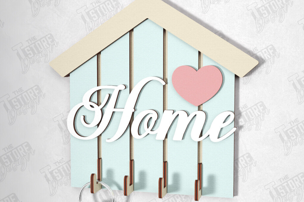 Intra απο ξύλο plywood 3mm-4mm πάχος – Βάση κλειδιού τοίχου με λέιζερ | CNC Δίασταση  40x30 cm INTRAFABR-120568661