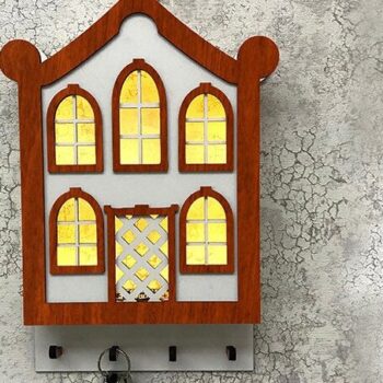 Intra απο ξύλο plywood 3mm-4mm πάχος – Μπρελόκ τοίχου Φώτα Led Δίασταση  5x5 cm INTRAFABR-35441198 - Image 8