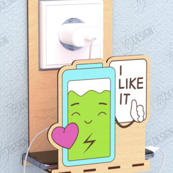 Intra απο ξύλο plywood 3mm-4mm πάχος – Βάση φόρτισης κινητού τοίχου με λέιζερ Δίασταση  40x30 cm INTRAFABR-120846185 - Image 1