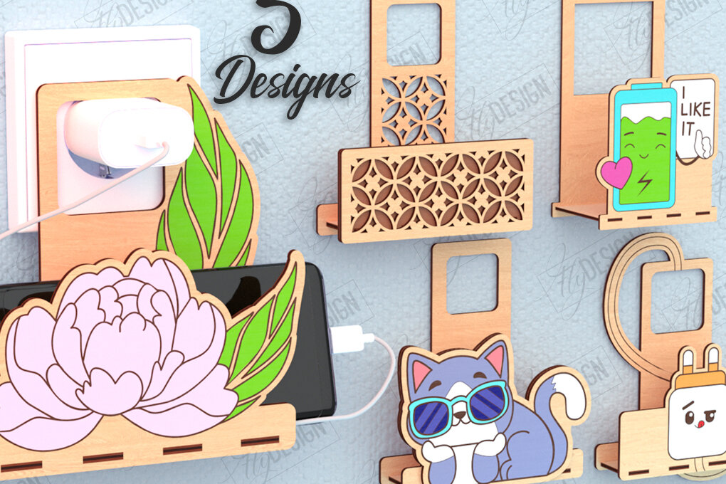 Intra απο ξύλο plywood 3mm-4mm πάχος – Σετ κοπής λέιζερ επιτοίχιας βάσης φόρτισης κινητού Δίασταση  20x20 cm INTRAFABR-120846208