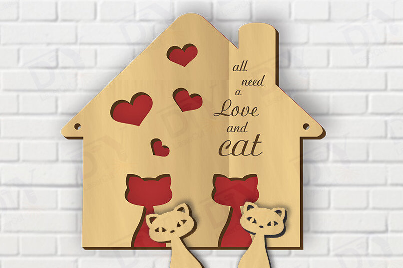 Intra απο ξύλο plywood 3mm-4mm πάχος – Επιτοίχια κλειδοθήκη Δίασταση  20x20 cm INTRAFABR-118349811