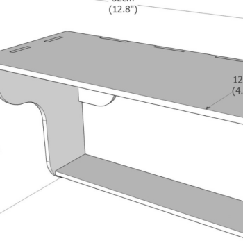 Intra απο ξύλο plywood 3mm-4mm πάχος – Ράφι τοίχου,, Glowforge Δίασταση  40x30 cm INTRAFABR-79716993 - Image 2