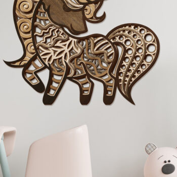 Intra απο ξύλο plywood 3mm-4mm πάχος – Πάνελ τοίχου Διακοσμητικός Μονόκερος Δίασταση  40x30 cm INTRAFABR-103002622 - Image 3