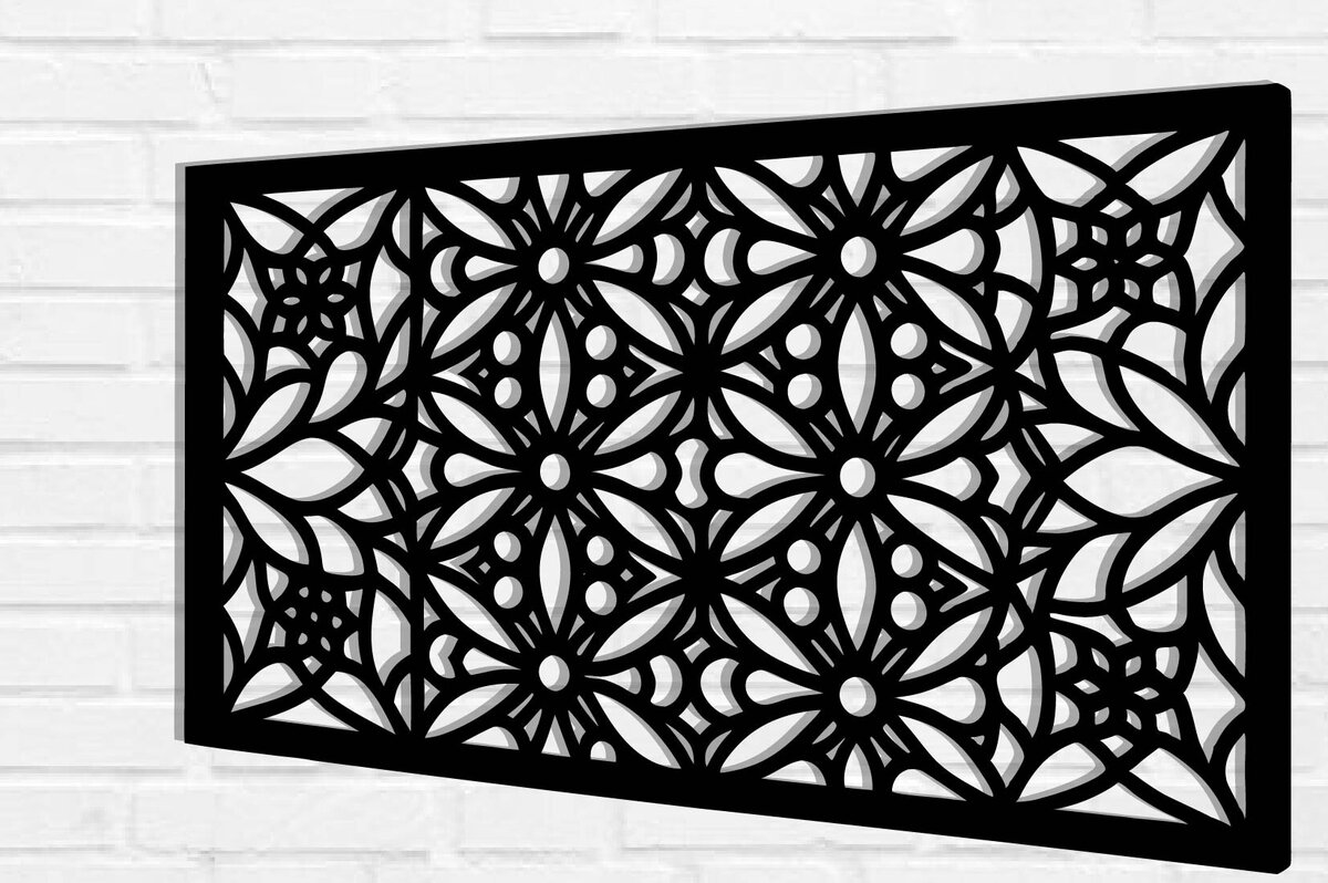 Intra απο ξύλο plywood 3mm-4mm πάχος –  κοπής με λέιζερ πάνελ τοίχου Δίασταση  40x30 cm INTRAFABR-118212091