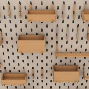 Intra απο ξύλο plywood 3mm-4mm πάχος – Πίνακας τοίχου μανταλάκια Ξύλινη σανίδα ράφι Δίασταση  40x30 cm INTRAFABR-41518175 - Image 4