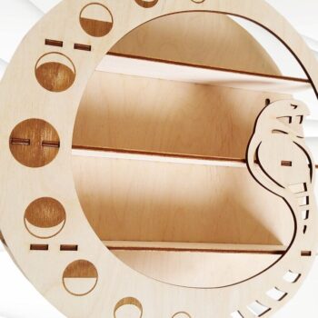 Intra απο ξύλο plywood 3mm-4mm πάχος – Ράφι τοίχου Moon Snake, Dxf Design Δίασταση  40x30 cm INTRAFABR-104311402 - Image 4