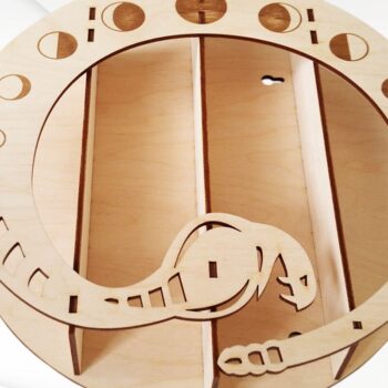 Intra απο ξύλο plywood 3mm-4mm πάχος – Ράφι τοίχου Moon Snake, Dxf Design Δίασταση  40x30 cm INTRAFABR-104311402 - Image 5