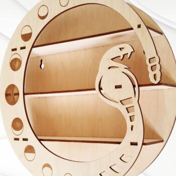 Intra απο ξύλο plywood 3mm-4mm πάχος – Ράφι τοίχου Moon Snake, Dxf Design Δίασταση  40x30 cm INTRAFABR-104311402 - Image 6