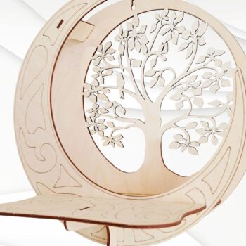 Intra απο ξύλο plywood 3mm-4mm πάχος – Ράφι τοίχου Moon Tree Αρχείο κοπής με λέιζερ Δίασταση  40x30 cm INTRAFABR-65453421 - Image 5