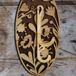 Intra απο ξύλο plywood 3mm-4mm πάχος – Πρότυπο διακόσμησης γάντζο ντουλάπας Δίασταση  20x20 cm INTRAFABR-102065372