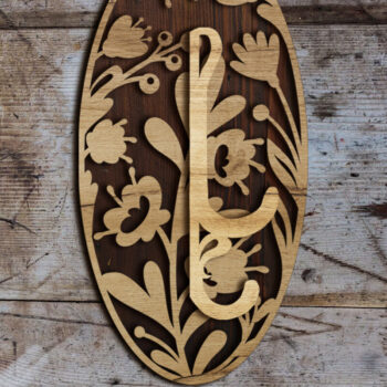 Intra απο ξύλο plywood 3mm-4mm πάχος – Πρότυπο διακόσμησης γάντζο ντουλάπας Δίασταση  20x20 cm INTRAFABR-102065372 - Image 1