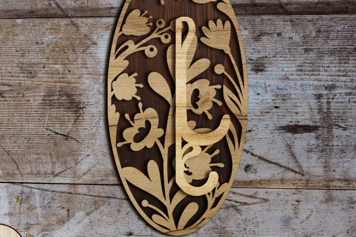 Intra απο ξύλο plywood 3mm-4mm πάχος – Πρότυπο διακόσμησης γάντζο ντουλάπας Δίασταση  20x20 cm INTRAFABR-102065372