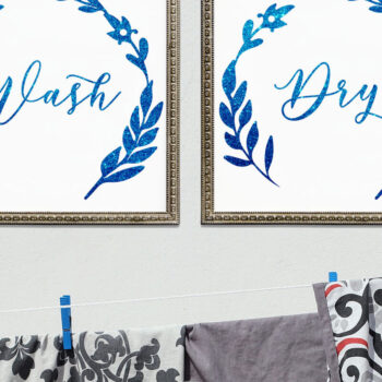 Intra απο ξύλο plywood 3mm-4mm πάχος – Wash Dry, Διακόσμηση τοίχου πλυντηρίου, στεφάνι Δίασταση  40x30 cm INTRAFABR-8237053 - Image 2