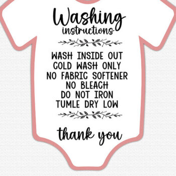 Intra απο ξύλο plywood 3mm-4mm πάχος – Οδηγίες πλυσίματος Baby Onesies PNG Δίασταση  20x20 cm INTRAFABR-85650659 - Image 1