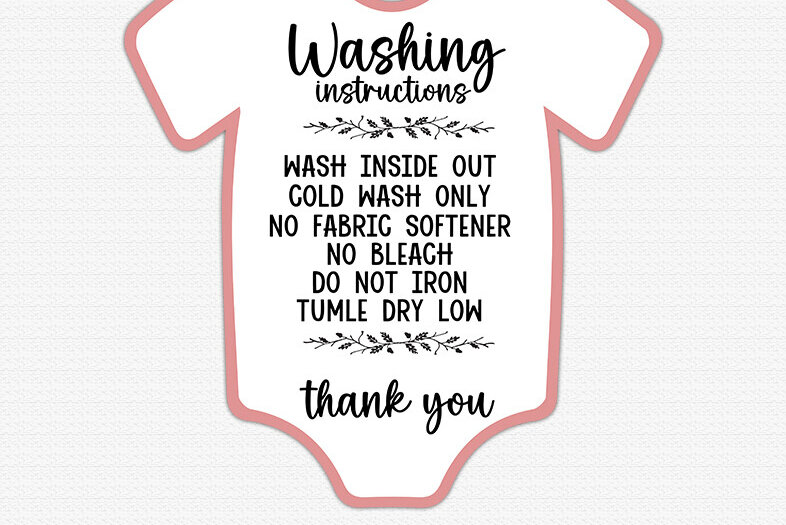 Intra απο ξύλο plywood 3mm-4mm πάχος – Οδηγίες πλυσίματος Baby Onesies PNG Δίασταση  20x20 cm INTRAFABR-85650659