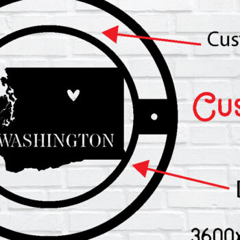 Intra απο ξύλο plywood 3mm-4mm πάχος – Custom Sign της Ουάσιγκτον, Αμερικανική Πολιτεία Δίασταση  40x30 cm INTRAFABR-99433287 - Image 3