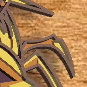 Intra απο ξύλο plywood 3mm-4mm πάχος – Wasp 3D Multilayer/3D Papercut Wasp Δίασταση  20x20 cm INTRAFABR-83668198 - Image 3