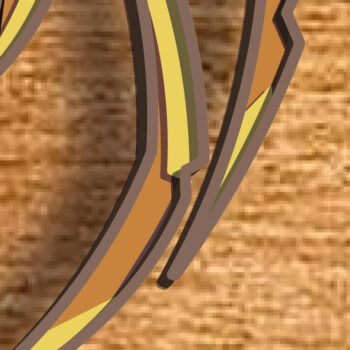 Intra απο ξύλο plywood 3mm-4mm πάχος – Wasp 3D Multilayer/3D Papercut Wasp Δίασταση  20x20 cm INTRAFABR-83668198 - Image 5