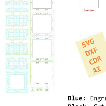 Intra απο ξύλο plywood 3mm-4mm πάχος – Κουτί ρολογιού. Αρχείο κοπής με λέιζερ. Δίασταση  20x20 cm INTRAFABR-88823593 - Image 10