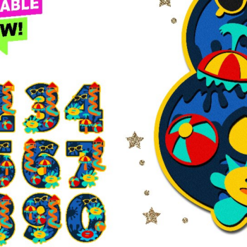 Intra απο ξύλο plywood 3mm-4mm πάχος – Αριθμοί Water Park Δίασταση  20x20 cm INTRAFABR-39420458 - Image 1