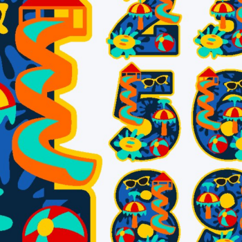 Intra απο ξύλο plywood 3mm-4mm πάχος – Αριθμοί Water Park Δίασταση  20x20 cm INTRAFABR-39420458 - Image 2