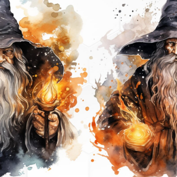 Intra απο ξύλο plywood 3mm-4mm πάχος – Ακουαρέλα Halloween Wizards Clipart PNG Δίασταση  20x20 cm INTRAFABR-92455423 - Image 1