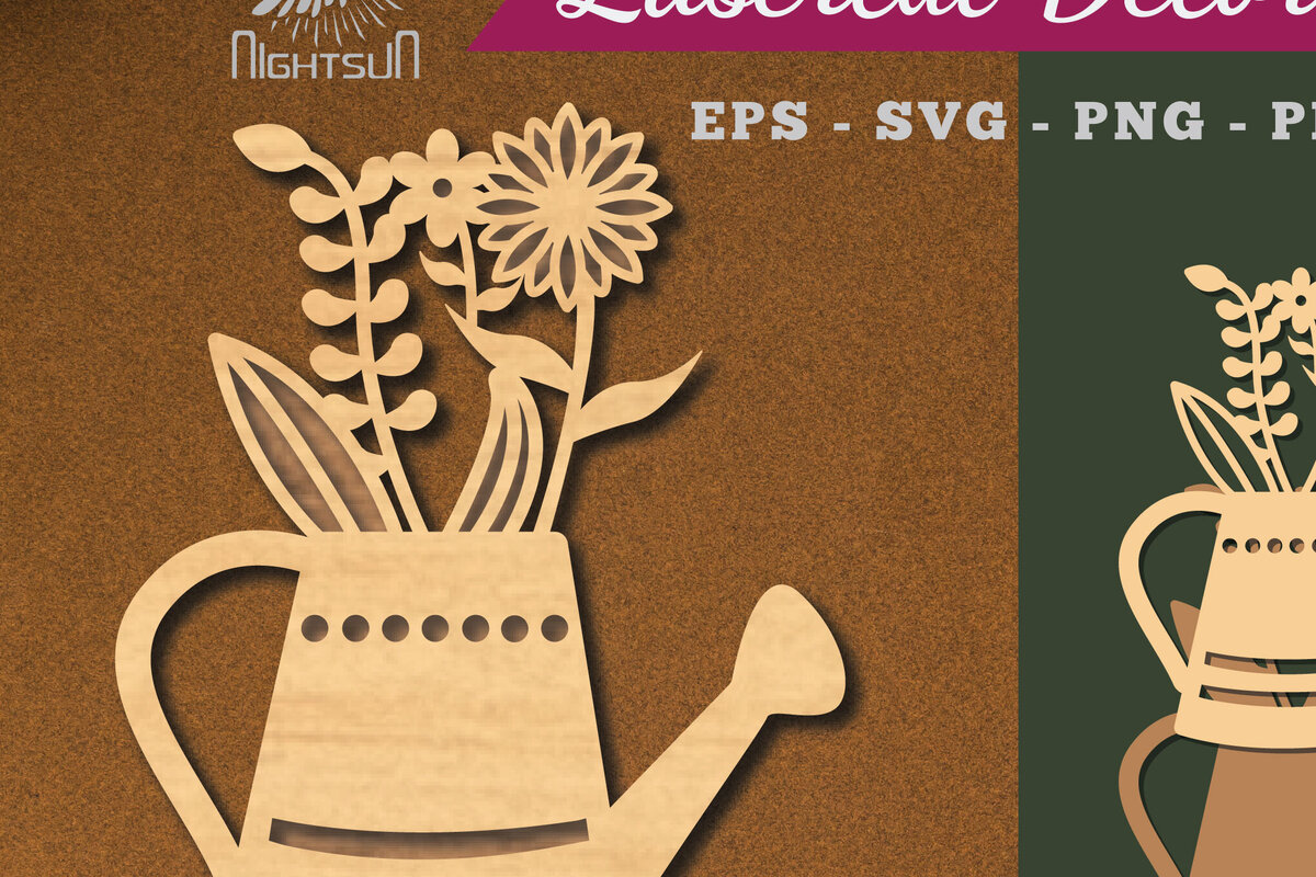 Intra απο ξύλο plywood 3mm-4mm πάχος – Ποτιστήρι Λουλούδια Κόψιμο με λέιζερ Δίασταση  20x20 cm INTRAFABR-112910017