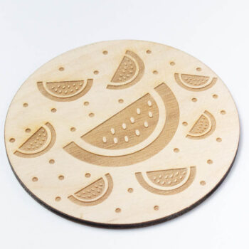 Intra απο ξύλο plywood 3mm-4mm πάχος –  σουβέρ καρπούζι Δίασταση  20x20 cm INTRAFABR-67989438 - Image 3