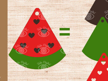 Intra απο ξύλο plywood 3mm-4mm πάχος – Πακέτο Σκουλαρίκια Καρπούζι DESIGN Δίασταση  5x5 cm INTRAFABR-96644232 - Image 5