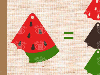 Intra απο ξύλο plywood 3mm-4mm πάχος – Πακέτο Σκουλαρίκια Καρπούζι DESIGN Δίασταση  5x5 cm INTRAFABR-96644232 - Image 7