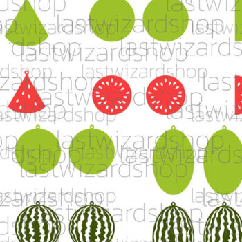 Intra απο ξύλο plywood 3mm-4mm πάχος – Σκουλαρίκια καρπούζι Πακέτο, Φρούτα Δίασταση  5x5 cm INTRAFABR-25097407 - Image 4