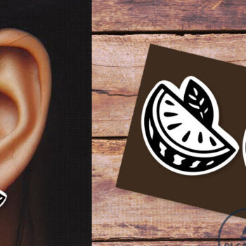 Intra απο ξύλο plywood 3mm-4mm πάχος – Σκουλαρίκια καρπούζι Summer Δίασταση  5x5 cm INTRAFABR-120167831 - Image 3