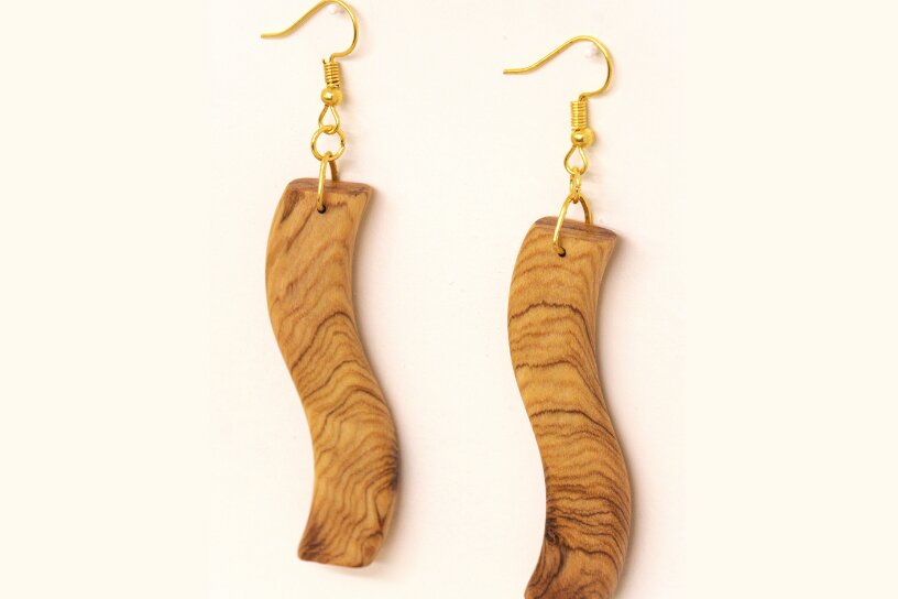 Intra απο ξύλο plywood 3mm-4mm πάχος – Wave σκουλαρίκια, πρότυπο σκουλαρίκια Δίασταση  5x5 cm INTRAFABR-102948100