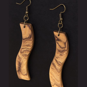 Intra απο ξύλο plywood 3mm-4mm πάχος – Wave σκουλαρίκια, πρότυπο σκουλαρίκια Δίασταση  5x5 cm INTRAFABR-102948100 - Image 2