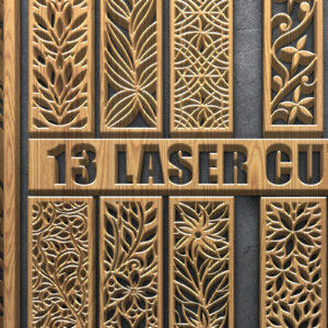 Intra απο ξύλο plywood 3mm-4mm πάχος – Διακοσμητικό πάνελ Wave Floral Δίασταση  40x30 cm INTRAFABR-122883871