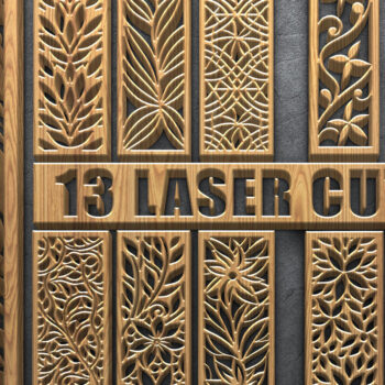 Intra απο ξύλο plywood 3mm-4mm πάχος – Διακοσμητικό πάνελ Wave Floral Δίασταση  40x30 cm INTRAFABR-122883871 - Image 1