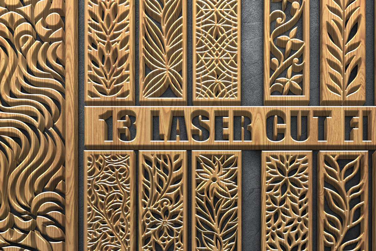 Intra απο ξύλο plywood 3mm-4mm πάχος – Διακοσμητικό πάνελ Wave Floral Δίασταση  40x30 cm INTRAFABR-122883871