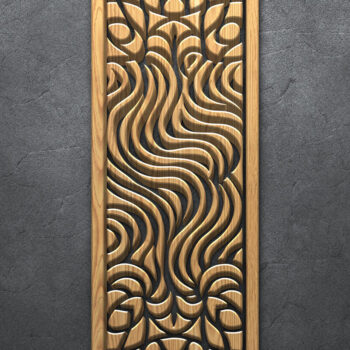 Intra απο ξύλο plywood 3mm-4mm πάχος – Διακοσμητικό πάνελ Wave Floral Δίασταση  40x30 cm INTRAFABR-122883871 - Image 5