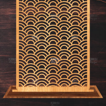 Intra απο ξύλο plywood 3mm-4mm πάχος – Στήριγμα κοσμημάτων Wave Pattern Δίασταση  20x20 cm INTRAFABR-119648323 - Image 1