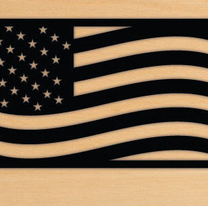 Intra απο ξύλο plywood 3mm-4mm πάχος – Αρχείο αποκοπής λέιζερ με αμερικανική σημαία Δίασταση  20x20 cm INTRAFABR-69860620