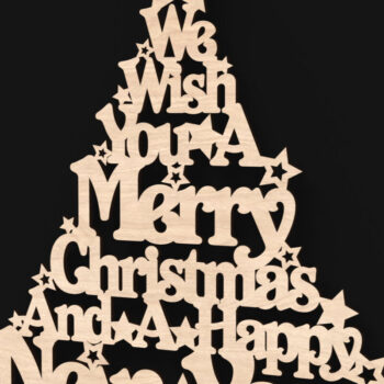 Intra απο ξύλο plywood 3mm-4mm πάχος – Σας ευχόμαστε Καλά Χριστούγεννα Δίασταση  20x20 cm INTRAFABR-104312827 - Image 3