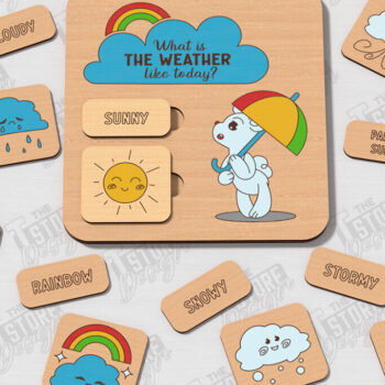 Intra απο ξύλο plywood 3mm-4mm πάχος – Weather Board for Kids | CNC Δίασταση 20x20 cm INTRAFABR-122540765 - Image 1