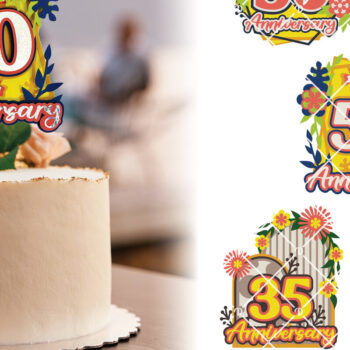 Intra απο ξύλο plywood 3mm-4mm πάχος – Τούρτα Επετείου Γάμου 3D Δίασταση  20x20 cm INTRAFABR-100108679 - Image 1