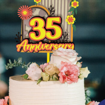 Intra απο ξύλο plywood 3mm-4mm πάχος – Τούρτα Επετείου Γάμου 3D Δίασταση  20x20 cm INTRAFABR-100108679 - Image 2