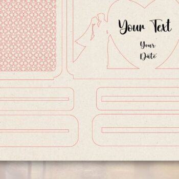 Intra απο ξύλο plywood 3mm-4mm πάχος – Κοπή λέιζερ επίδειξης επετείου γάμου Δίασταση  20x20 cm INTRAFABR-95516811 - Image 2