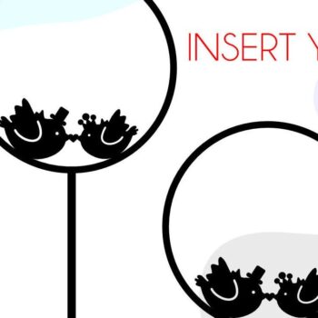 Intra απο ξύλο plywood 3mm-4mm πάχος – Wedding Birds Cake Topper Frame Δίασταση  45x45 cm INTRAFABR-36825207 - Image 1